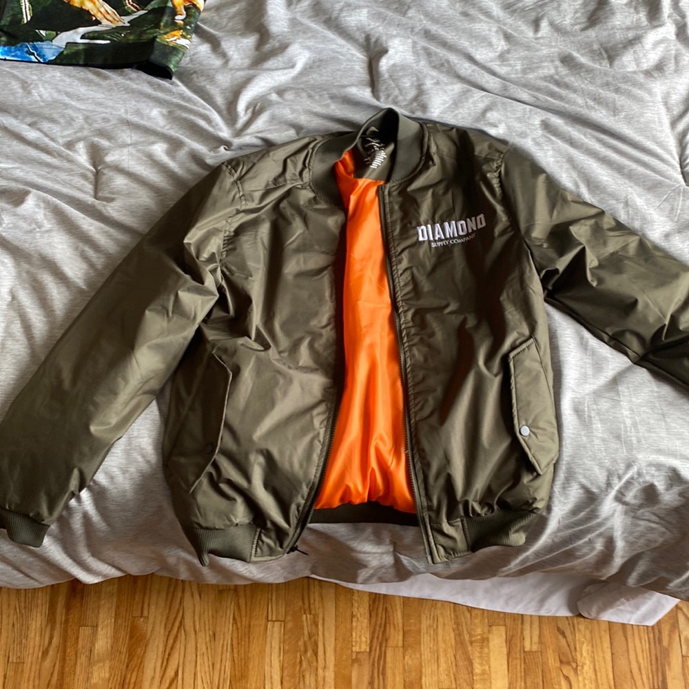 Diamond Supply Co Bomber Jacket Olive